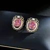 Pendientes de gota con forma de corazón de circonita micro pavimentada, de lujo accesible de alta gama, elegantes, para mujer, diseño geométrico de nicho, estilo europeo y americano