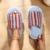 Pantuflas de felpa de punta abierta para mujer, adecuadas para primavera y otoño, uso en interiores en casa, pantuflas de algodón antideslizantes, cálidas y ligeras, adecuadas para usar en exteriores