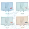 Ropa Interior Infantil al por Mayor Hielo Seda Transpirable Boxer para Niños Mediano Grande Niños 7A Antibacteriano Bebé Calzoncillos de Cuatro Esquinas para Niños Interior