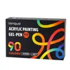 Set de Plumas de Gel para Diario de Pintura Acrílica Fruta Azul Edición Plus Color de Diario 1.0mm Gran Capacidad para Tomar Notas