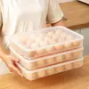 Caja de Huevos para Refrigerador de Fábrica Caja de Conservación de Alimentos Bandeja para Huevos Rejillas para Huevos Caja de Plástico para Cocina Caja de Almacenamiento de Huevos