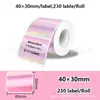 Etiqueta térmica transfronteriza 40 x 30 mm para Phomemo M110/221 código de barras adhesivo papel de impresión térmica