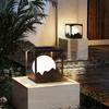 Farola solar de columna para exteriores, impermeable, para patio, sencilla y moderna, para villa, valla, puerta, patio, columna de luz