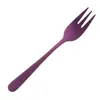 Tenedor de Fruta de Acero Inoxidable 304 Transfronterizo, Tenedor de Té Creativo de 9 Colores para el Hogar, Tenedor de Postre para Restaurante, Tenedor con Logo para Regalo