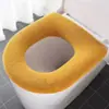 Funda universal para asiento de inodoro, engrosada para todas las estaciones, diseño de punto, lavable, para uso doméstico