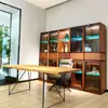 Escritorio de computadora, escritorio de madera maciza, mesa de comedor rectangular, escritorio de escritura de madera maciza pura, escritorio de estudio, escritorio de oficina, mesa de conferencias