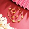 Shagin Ins Feng Shui Onda Cuadrilátero Geométrico Pulsera Anillo Pendientes Moda Lujo Ligero Elegante Vintage Primera Joyería