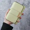 Cartera Popular de Lujo Ligero Transfronteriza para Mujer, Corta, de Moda, Gran Capacidad, Hebilla de Cremallera, Billetera para Estudiante, Color Sólido, Billetera para Monedas