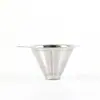 Filtro de Embudo de Acero Inoxidable para Café de Preparación Manual con Soporte de Resorte Filtro Cónico de Café
