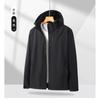 Chamarra de una sola capa 6266 para mujer con capucha, Chaqueta versátil casual para montañismo para hombre, Estilo a juego para parejas, Resistente a las manchas, Cortavientos, Manga larga