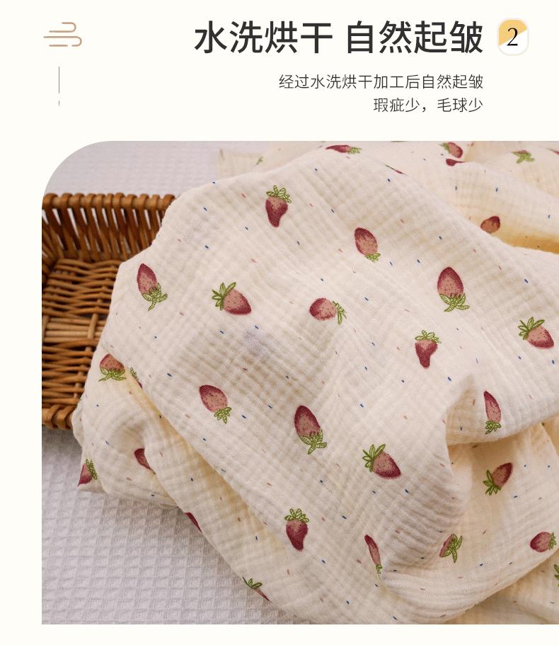 双层纱印花网红皱布，花型多样源头工厂