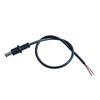 Yigao DC5521 diapasón negro con acoplamiento roscado conector hembra dc022B puerto de carga enchufe con cable de conexión cable de alimentación