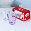 Tazas de Vidrio Transparente Coloreadas Resistentes al Calor Set para el Hogar Tazas de Gota de Lluvia Tazas de Té Tazas para Cerveza Jugo Tazas para Agua Regalos para Eventos