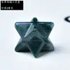 Cristal Natural Piedra en Bruto Adorno Merkaba Estrella de Seis Puntas Tridimensional Flor de la Vida Colgante Decoración de Estrella Octagonal