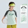 Ropa para Niños Camiseta Deportiva de Manga Corta para Niños 2026 Verano Nuevo Estilo Malla para Niños Top de Secado Rápido Color de Contraste para Niños Ropa de Verano