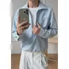 Nueva Camisa de Manga Larga Casual a Rayas Ajustada para Hombre Estilo Old Money 2026 con un Toque Americano