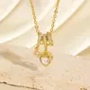 Colar Cruzado Novo Estilo Luxo Leve Esmalte Gota Diamante Cravejado Coração Futebol Flor Nicho Alto Padrão Versátil Corrente para Suéter DIY