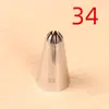 34# 10 dientes boquilla para crema de pastelería acero inoxidable 304 herramienta DIY para hornear tamaño pequeño