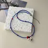 Collar de Cuentas con Colgante de Vaca Azul Lindo Estilo Dopamina de Moda de Douyin y Taobao, Diseño de Nicho con un Toque de Alta Gama