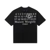 Serie de camisetas casuales de algodón puro de manga corta, unisex, de marca moderna, con tres etiquetas completas, patrón digital transfronterizo Margiela, cuello redondo