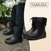 Botas de Lluvia con Cordón para Hombre Nuevas Impermeables para Senderismo al Aire Libre Zapatos de Agua Casuales Botas Cortas de Pareja Botas de Lluvia de Media Pantorrilla