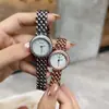 Scottie 9623 Esfera Redonda de Nácar Llena de Diamantes Cadena de Lujo Ligero Correa de Acero Reloj para Mujer Venta al por Mayor de Fábrica
