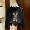 Blusas super estilosas para meninas em estilo coreano, nova coleção outono 2026, camisetas de manga comprida para crianças mais velhas, blusas básicas da moda