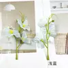 Flor Artificial de 3 Ramas Orquídea Phalaenopsis de Colores Cadena Material para Accesorios de Cabello DIY Flor Falsa Guirnalda para el Hogar Decoración de Fotografía