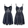 TEMU Camisola de Malha Dupla com Estampa Starlight, Almofadas de Sutiã Removíveis, Gola de Pelúcia, Acabamento em Renda, Pijama Sexy 1140
