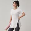 Ropa de Yoga Talla Grande Top para Mujer Camiseta Deportiva de Manga Corta de Secado Rápido Correr Cadera Grande Cubriente Aspecto Adelgazante Ropa de Fitness Verano