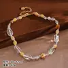 Collar de Nala con Cristales Naturales y Piedras Naturales para Mujer, Cadena para Clavícula de Diseño de Nicho de Lujo Ligero, Accesorio de Alta Gama
