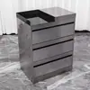 Gabinete de Herramientas para Barbería, Carrito de Herramientas para Salón de Peluquería, Gabinete para Cortar el Cabello de Peluquería, Estante de Almacenamiento, Gabinete con Espejo de Acero Inoxidable