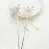 Horquilla de Perla y Flor para Mujer Nueva de Gama Alta Estilo Chino Antiguo Tocado con Borla Joyería de Pasos Oscilantes