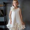 Vestido 3D de Flor Yalindasi Kidsren Estilo Colete para Menininha Vestido Princesa Reto Doce
