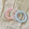Coreia do Sul Cor Simples Fio de Telefone Argola de Cabelo Corda de Cabelo Fosca Durável Estilo Ins Alto Valor de Cor Elástico de Cabelo Pequeno Elástico de Borracha Acessório de Cabeça