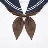 Bufanda Triángulo JK de Color Sólido Estilo Japonés Nudo de Nudo de Pez Dorado Sin Lazo Corbata de Lazo Uniforme de Marinero Kansai Bufanda Azul para Cuello