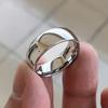 Joyería de moda europea y americana y otros anillos de espejo de acero inoxidable de textura ancha