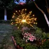 Luzes de fogos de artifício LED movidas a energia solar para jardins externos, pátios e gramados, fogos de artifício eletrônicos decorativos disponíveis para atacado