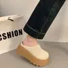 Medias Pantuflas Cerradas de Malla con Suela Gruesa para Mujer, Nuevo Estilo Verano 2025, Caladas, Sandalias Retro Antideslizantes Super Populares que Aumentan la Altura