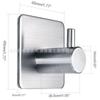 Ganchos Adesivos Transfronteiriços de Aço Inoxidável 304, Ganchos Simples, Sem Furos, Ganchos de Armazenamento Sem Vestígios para Banheiro e Cozinha