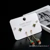 SLBABY exquisitos aretes pequeños con incrustaciones de diamantes, tres pares, aguja de plata s925, elegantes, simples, aretes múltiples