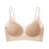 Sujetador de Espalda Nude Ultra Delgado de Verano para Mujer con Tirantes Finos y Sujetador Tipo Tubo sin Costuras