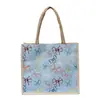 Bolso Grande de Mano con Lazo de Graffiti Nuevo 2025 para Mujer, Bolso de Hombro Versátil de Moda Casual Simple