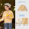 Suéter Infantil Jellybaby Jaqueta Infantil 2026 Novo Estilo Crianças de 8 Anos Blusa Patchwork Infantil Renda Roupa de Outono para Bebê