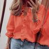 Wishebay primavera y verano europeo y americano nueva camisa de manga larga con volantes camisa de mujer