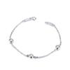 Nova moda simples pequeno círculo pulseira coreana 925 prata esterlina jóias uma geração de cabelo