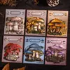 Paquete de Pegatinas Día Hermoso Colección de Espécimenes de Champiñón Serie Material de Decoración para Diario Temático de Champiñones Pegatinas 25 Hojas 6 Diseños