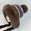 Nuevo Gorro de Punto Grueso de Felpa para Circunferencia de Cabeza Grande Otoño e Invierno Correas para Mantener el Calor y Proteger del Frío Protección para los Oídos Gorro de Lana Ocio al Aire Libre Frío