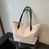 Bolsa de Veludo Cotelê de Nicho para Comércio Exterior Feminina Nova de Grande Capacidade Casual Bolsas de Mão Tote Bolsa de Ombro Tendência para o Dia a Dia