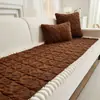 Estera Espesada para Tamales Transfronteriza Simple Alfombrilla para Sofá Felpa Otoño e Invierno Cojín para Asiento de Fila Recta Tela Cubierta para Sofá Anti-arañazos de Gato
